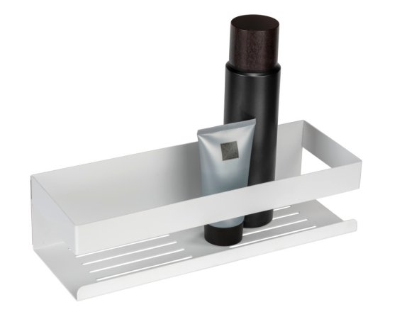 Turbo-Loc® Wandablage Mod. Genova White matt, Befestigen ohne Bohren mit Spezial-Klebepad 