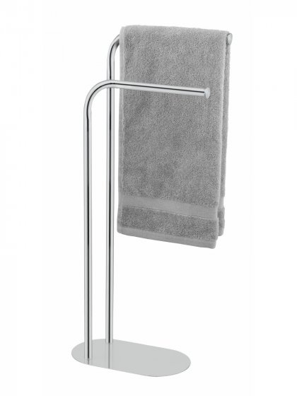 Handtuchständer Mod. Levante, glänzend, Edelstahl, 30x79x17 cm, freistehend, platzsparend im Bad 