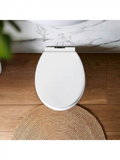 WC-Sitz Mod. Luri, weiß, Thermoplast, 35.5x43 cm, mit Easy-Close Absenkautomatik 