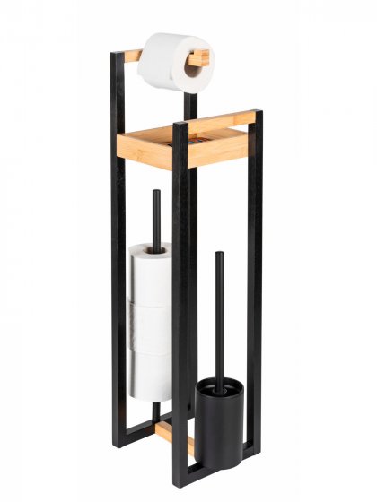 4 in 1 Stand WC-Garnitur Mod. Braidi, aus FSC® zertifiziertem Bambus 