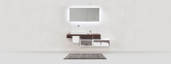 Badteppich Mod. Covelo, weiß-anthrazit, Polyester/Baumwolle, 50x80 cm, rutschhemmend beschichtet, schnelltrocknend 