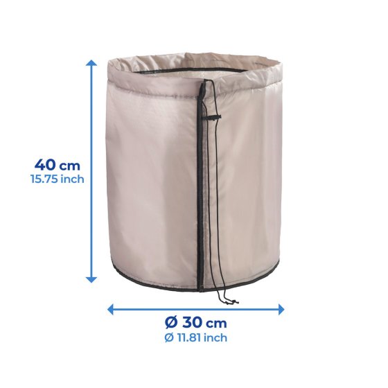 Pflanztopf-Sack 30x40cm, beige, 28L, Polyester, 2er Set, extra dicke Bodenplatte für Isolierung 