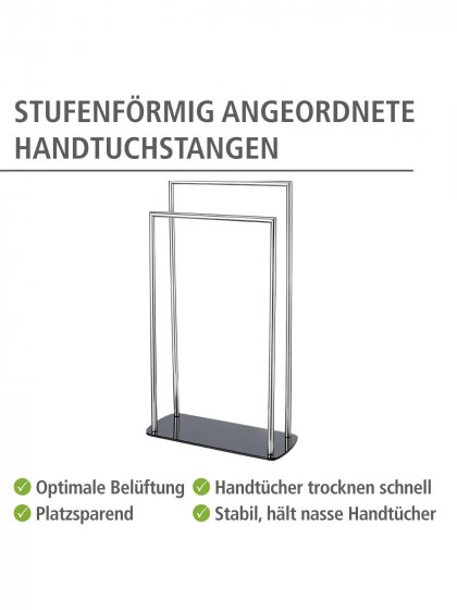 WC-Garnitur und Handtuchständer Mod. Ravina, 2 tlg., 3in1 WC-Set 