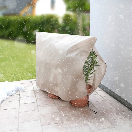 Pflanzenschutz-Vlies beige, 180x120 cm, 2er Set, reißfest und wasserabweisend 