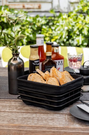 Brotkorb Premium Mod. Square, mit herausnehmbarer, waschbarer Baumwolleinlage 