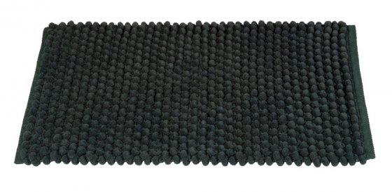 Badteppich Mod. Solivo, dunkelgrün, Polyester/Baumwolle, 50x80 cm, rutschhemmend und schnelltrocknend 