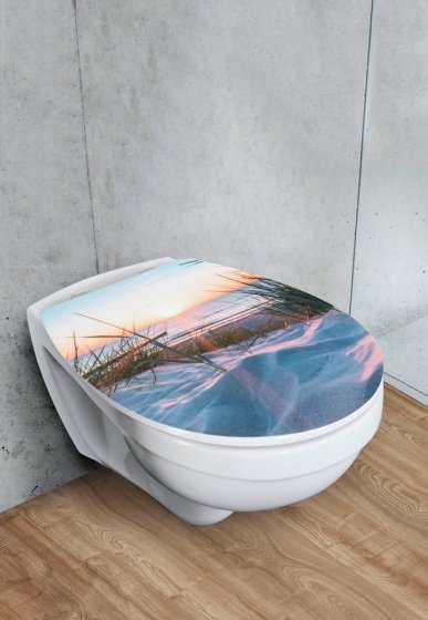 Toilettensitz Mod. Baltic Hochglanz, WC-Sitz mit Absenkautomatik, Schnellbefestigung 