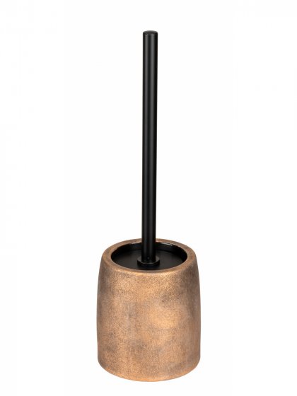 WC-Garnitur Mod. Tremea, bronze, keramik, schwarz, Ø11.5x37.5 cm, inklusive Edelstahl-Bürstenhalter 