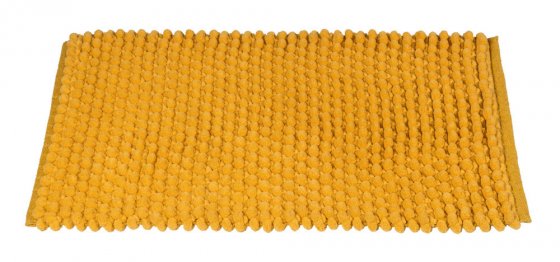 Badteppich Mod. Solivo, senfgelb, Polyester/Baumwolle, 50x80 cm, rutschhemmend beschichtet, schnelltrocknend 