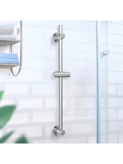 Brausestange BOB, 70 cm, chrom, Edelstahl, einfache Montage ohne Bohren 