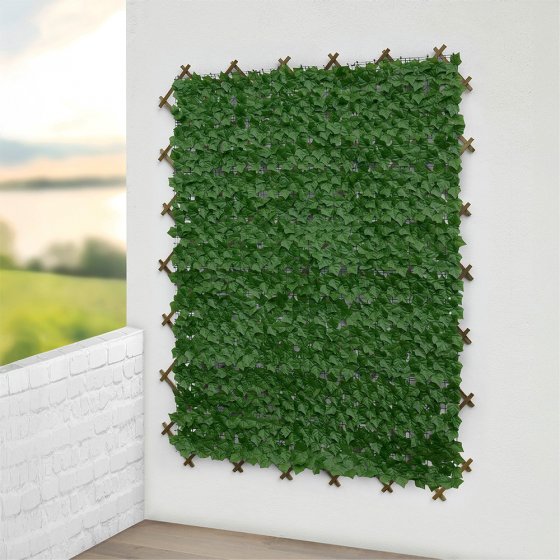 Sichtschutzmatte Efeu 3x1m, grün, Kunststoff, 100x300 cm, pflegeleicht und wetterbeständig 