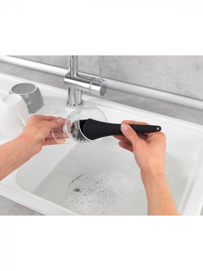 Spül-Set Mod. Empire Schwarz, inkl. 2 Mikrofasertücher Migro, Fassungsvermögen Spender: 250 ml 