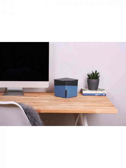 Raumentfeuchter Mod. Cube Blau 1000 g & Nachfüller, für Räume bis ca. 80 m³ 