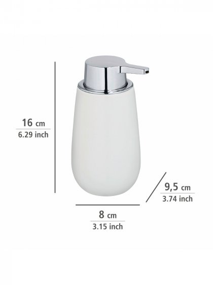 Waschtisch-Set Mod. Badi Weiß, 2-tlg., 1 Zahnputzbecher, 1 Seifenspender 
