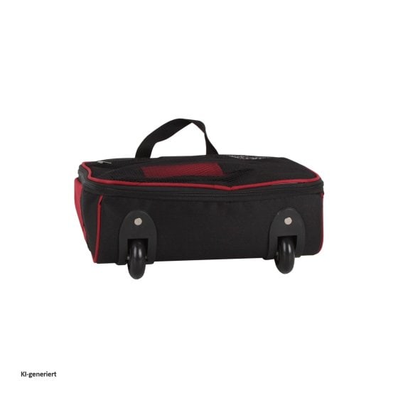 Reisetasche auf Rollen Rochester Schwarz Rot 