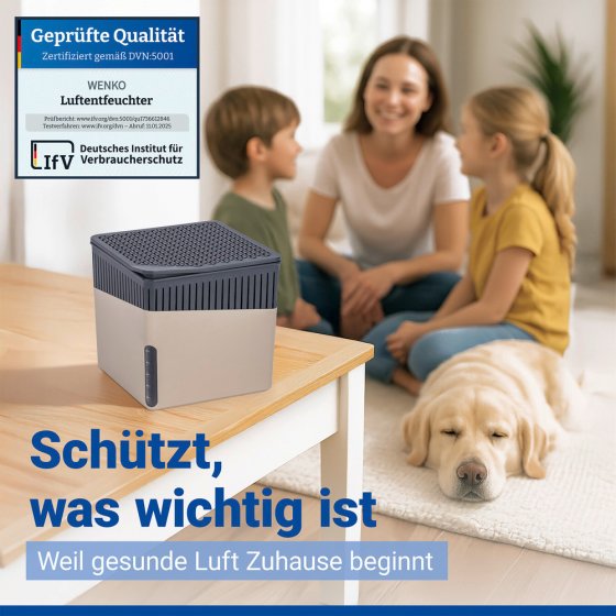 Raumentfeuchter Mod. Cube Beige 1000 g, 2er Set, beugt Schimmel und Gerüchen vor
