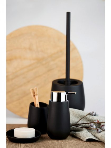 Bad-Accessoire-Set Mod. Badi Schwarz Keramik 