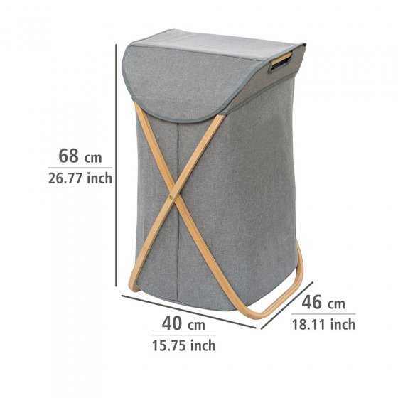 Wäschesammler Mod. Bahari aus Bambus, Wäschekorb, 79 l
