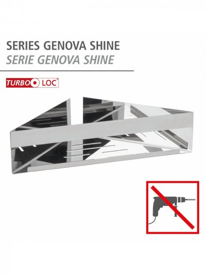 Turbo-Loc® Eckablage Mod. Genova Shine, Befestigen ohne bohren