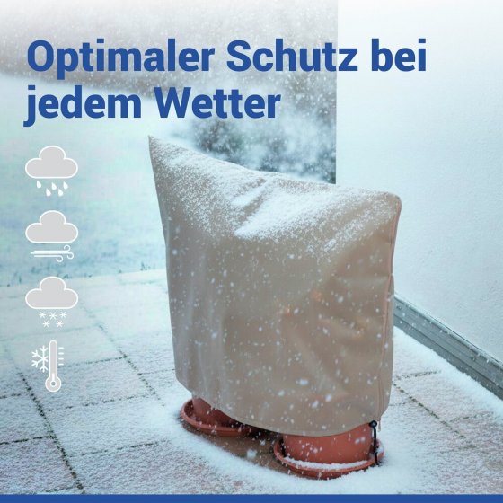 Pflanzenschutz-Vlies 80 x 60 cm, Beige, 3er Set, reißfestes Wintervlies für Pflanzen 