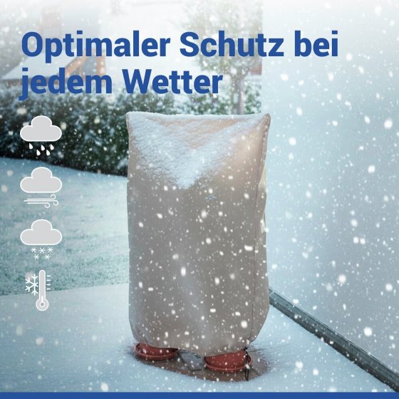 Pflanzenschutz-Vlies 100 x 120 cm, Beige, 2er Set, reißfestes Wintervlies für Pflanzen 