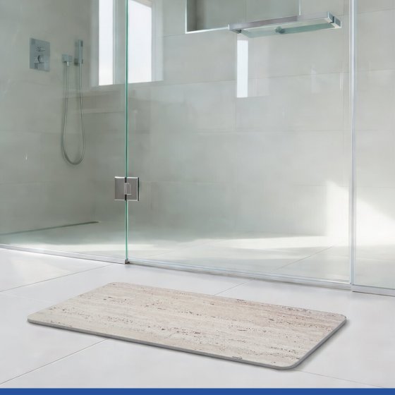 Badematte Mod. Puna Grau, aus natürlichem Diatomit 