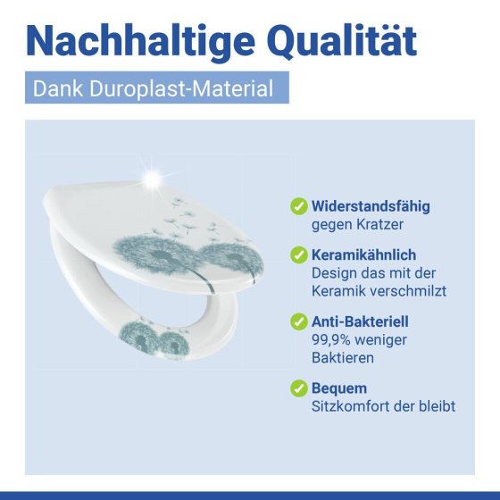WC Sitz Mod. Astera, Toilettendeckel mit Motiv und Absenkautomatik 