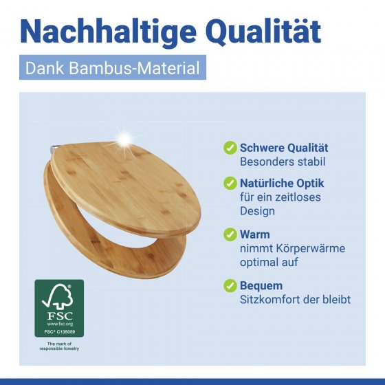 WC-Sitz Mod. Bambusa, aus Bambus 