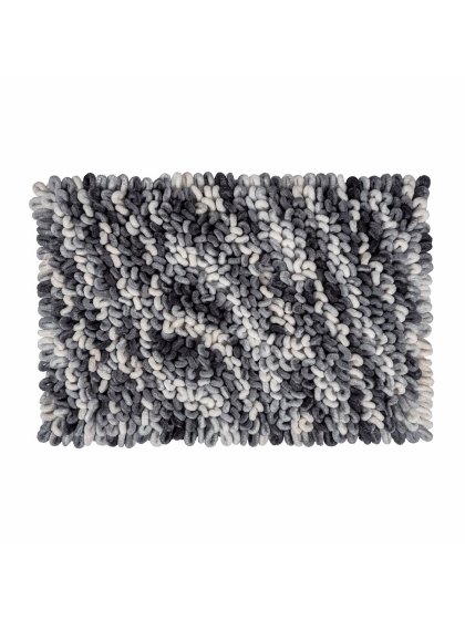 Badteppich Mod. Lerici Grau-Blau, 60 x 90 cm, rutschfest und schnelltrocknend 