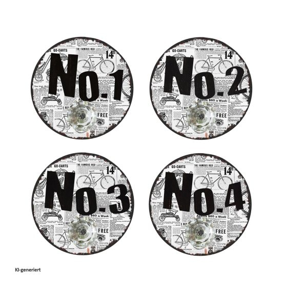 Wandhaken 4-teiliges Set Nummer 