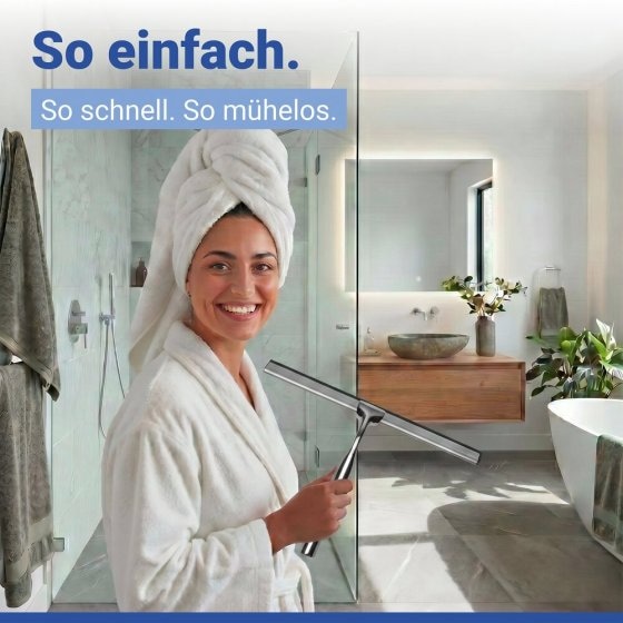 Badezimmerwischer Mod. Terni Jumbo, extra breite Wischfläche 