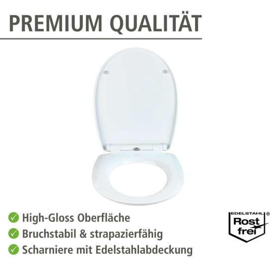 WC-Sitz Boat High Gloss, aus bruchstabilem Thermoplast 