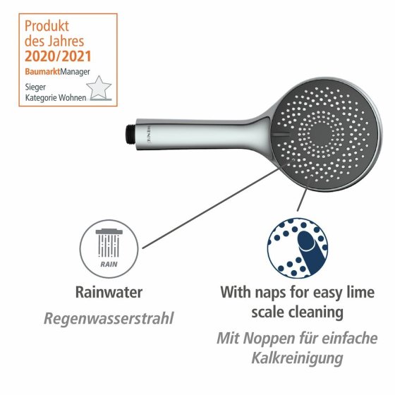Brauseset Watersaving Chrom, Länge Stange: 70 cm 