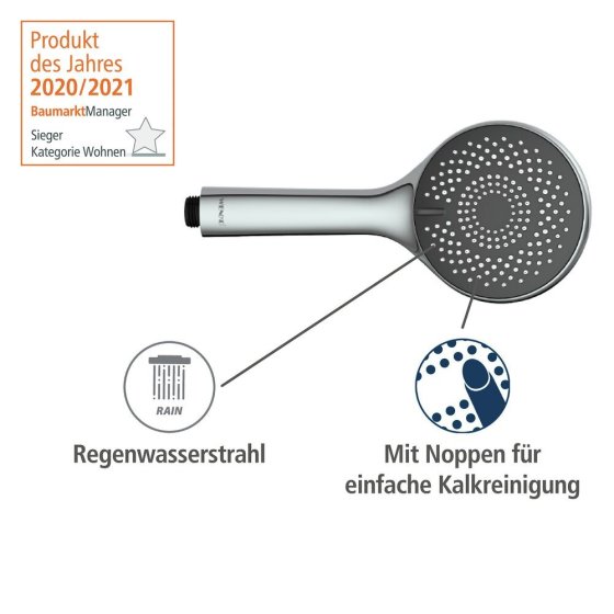 Duschkopf Ø 9,5 cm, Universal-Handbrause 