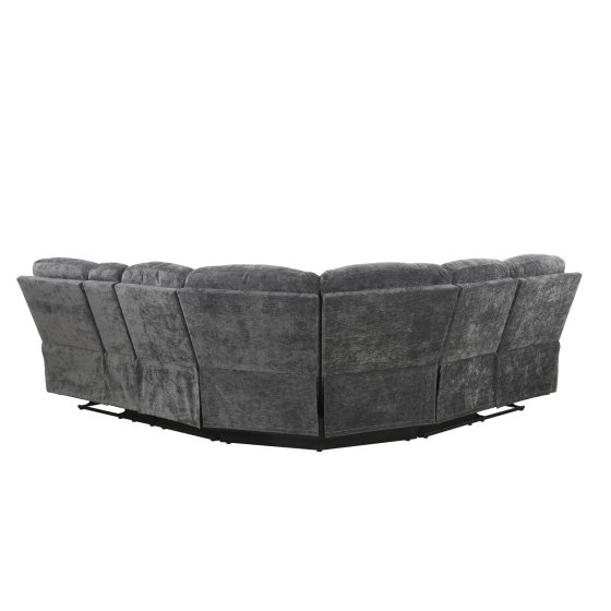 Ecksofa Evelina mit Liegefunktion Anthrazit 