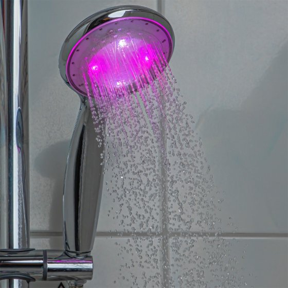 Duschkopf mit 8 LED 