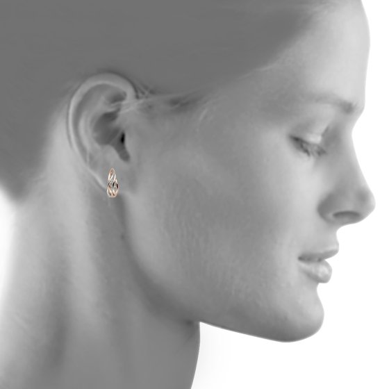 Schmuck-Set Silber 925 zweifarbig mit Zirkonia weiß 