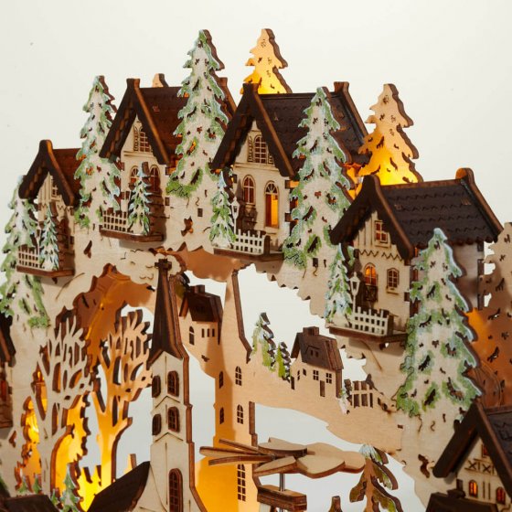 LED-Schwibbogen "Winterkirche"
