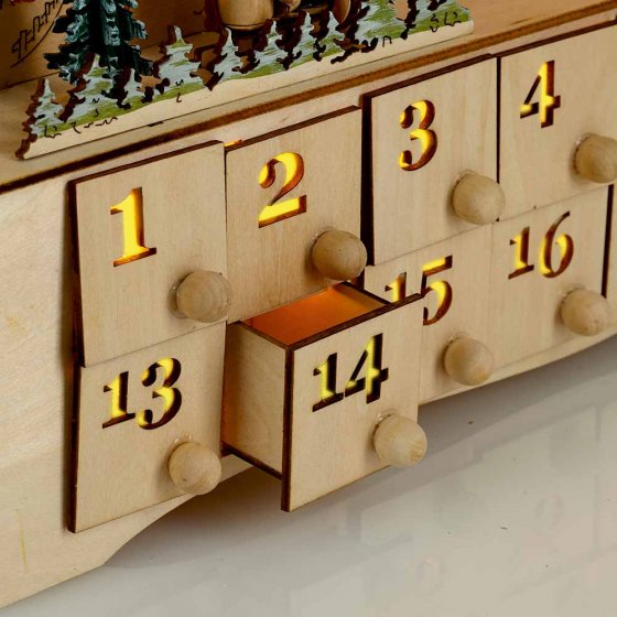Großer Adventskalender-Schwibbogen
