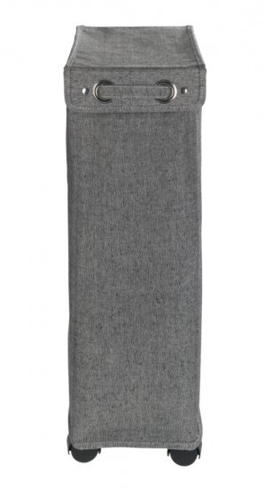 Wäschesammler Mod. Corno Prime Schwarz/Weiß, Wäschekorb, 43 l, mit Deckel 