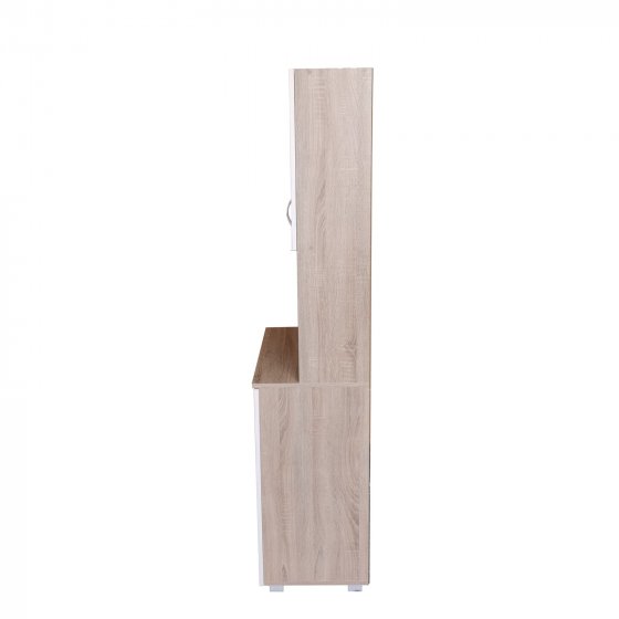 Küchenschrank Weiß/Sonoma Blanca
