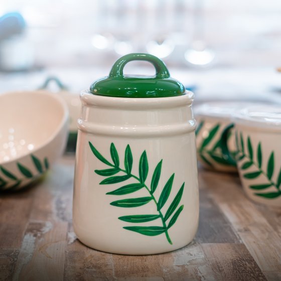 Lebensmitteldose im Landhausstil 11 x 16 cm Olivenzweig 