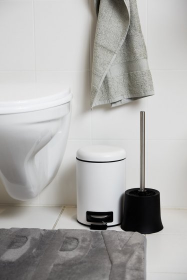 WC-Garnitur Mod. Basic Schwarz 2er Set, inklusive WC-Bürste 