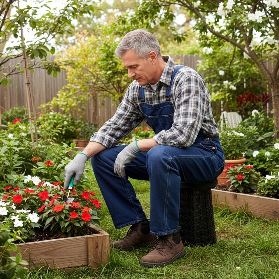 Höhenverstellbarer XXL-Sitzhocker 
