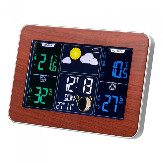 Funk-Wetterstation in Holzoptik 