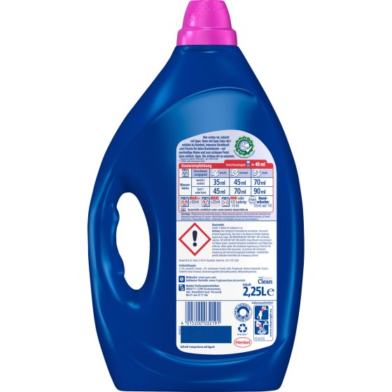 Spee Color Gel Waschmittel frischer Duft 4in1 2250ml 4er Pack 