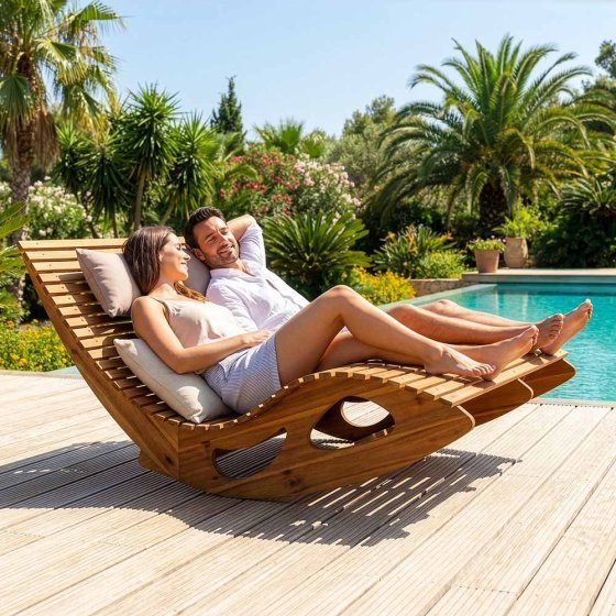 Doppelschwungliege Akazie 