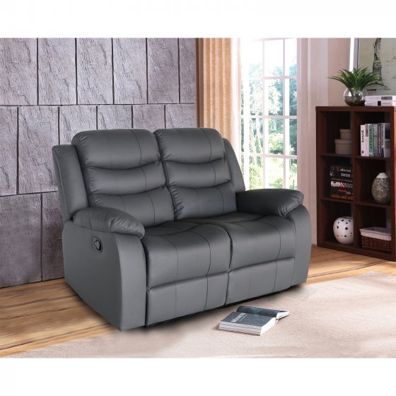 Sofagarnitur mit Relaxfunktion Kirwall Anthrazit