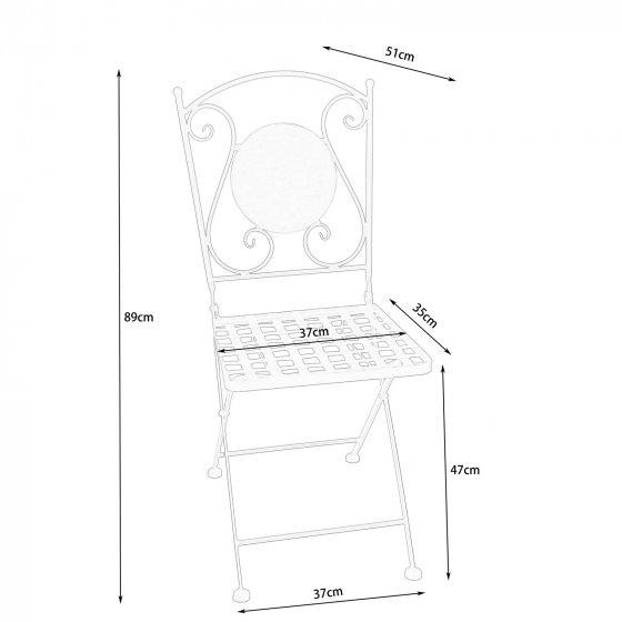 Tisch und 2 Stühle Marocco Braun 