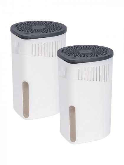 Raumentfeuchter Mod. Drop Weiß 1000 g 2er Set, für Räume bis ca. 80 m³